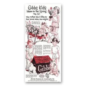 1954 Gibbs Kids Clothes Print Ad | Kids Bloom
