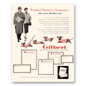 1954 Gilbert Paper Print Ad | Business Stationery