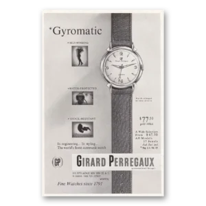 1954 Girard Perregaux Print Ad | Gyromatic Watch