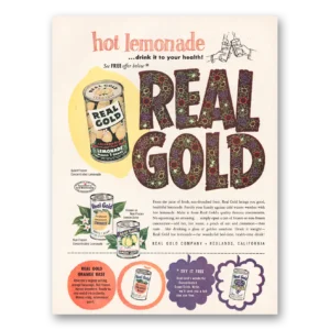1954 Real Gold Company Print Ad | Hot Lemondade