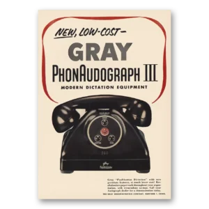 1954 Gray Manufacturing Print Ad | Phonaudograph