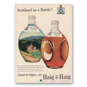 1954 Haig & Haig Print Ad | Scotland Bottle