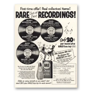 1954 Halo Shampoo Print Ad | Rare Out Of Print Records