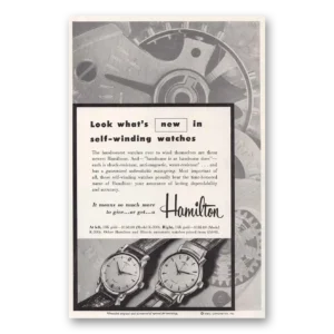 1954 Hamilton Watch Print Ad | Self Winding
