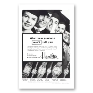1954 Hamilton Watch Print Ad | Graduate