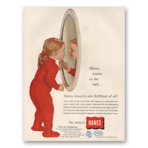 1954 Hanes Sleepwear Print Ad | Mirror