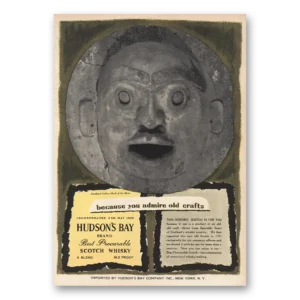 1954 Hudsons Bay Whisky Print Ad | Admire Old Crafts