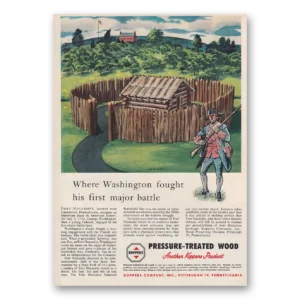 1954 Koppers Pressure Treated Wood Print Ad | Washington