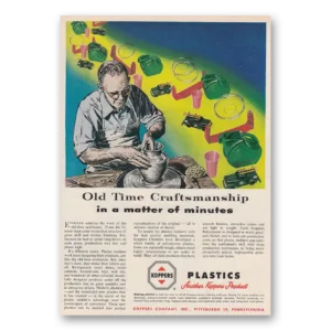 1954 Koppers Plastics Print Ad | Craftsmanship