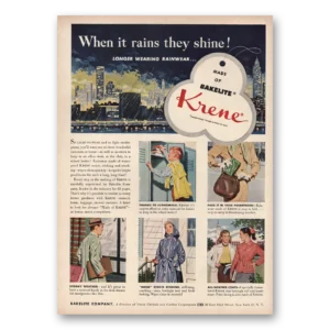1954 Bakelite Krene Print Ad | When It Rains