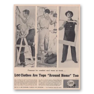1954 Lee Work Clothes Print Ad | Clothes Tops