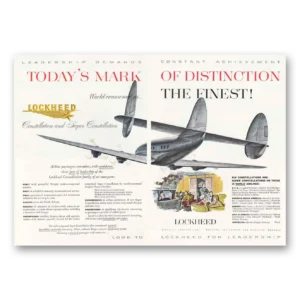 1954 Lockheed Constellation Print Ad | Mark Distinction