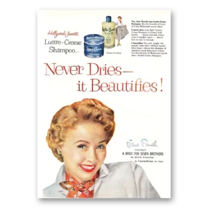 1954 Lustre Creme Shampoo Print Ad | Jane Powell