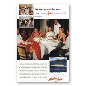 1954 Matson Line Print Ad | Hawaii Lurline