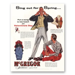 1954 McGregor Sportswear Print Ad | Sing Out For Spring