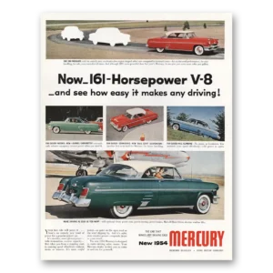 1954 Mercury Print Ad | Horsepower V8