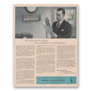 1954 Metropolitan Life Insurance Print Ad | Relieve Suffering