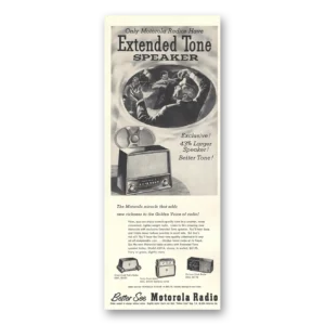 1954 Motorola Radio Print Ad | Tone Speaker