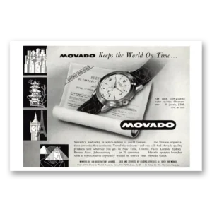 1954 Movado Watch Print Ad | Chronometer
