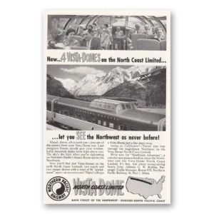 1954 Northern Pacific Railway Print Ad | Vista Domes