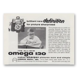 1954 Omega Camera Print Ad | Brilliant Definition