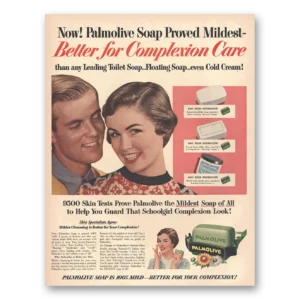 1954 Palmolive Soap Print Ad | Mildest Soap All