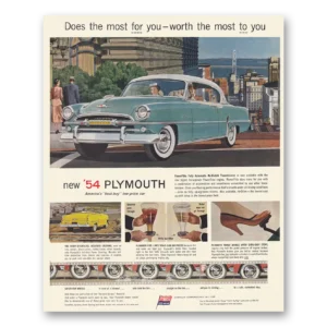 1954 Plymouth Print Ad | Does Most