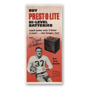 1954 Prest O Lite Car Battery Print Ad | Presto Lite