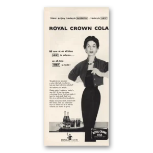 1954 Royal Crown Cola Print Ad | Low Calories