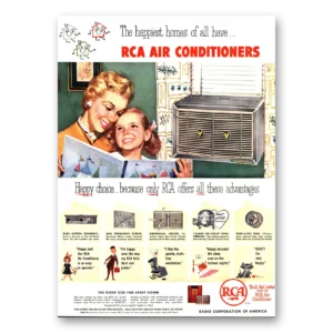 1954 RCA Air Conditioner Print Ad | Happiest Homes