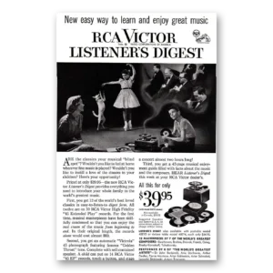 1954 RCA Victor Listeners Digest Print Ad | Great Music