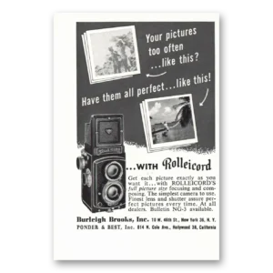 1954 Rolleicord Camera Print Ad | All Perfect