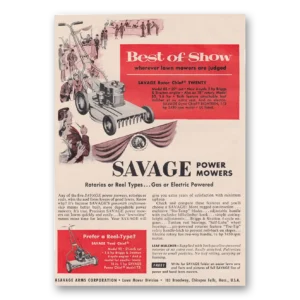 1954 Savage Mowers Print Ad | Best Show