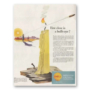 1954 Shell Research Print Ad | Bulls Eye