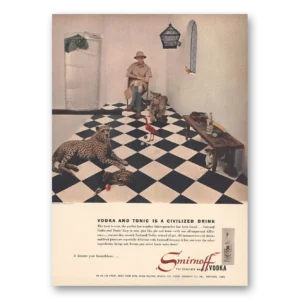 1954 Smirnoff Vodka Print Ad | Vodka Tonic