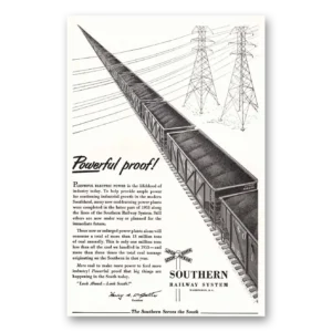 1954 Southern Railway Print Ad | Powerful Proof