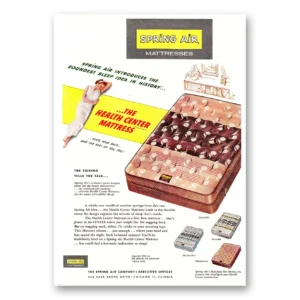 1954 Spring Air Mattress Print Ad | Soundest Sleep