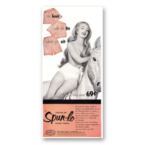 1954 Spun Lo Panties Print Ad | Knit Fit