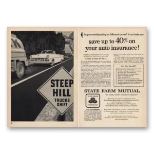 1954 State Farm Insurance Print Ad | Steep Hill