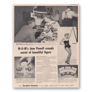 1954 Sunkist Lemons Print Ad | Jane Powell