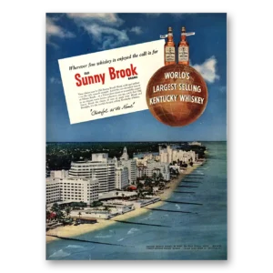 1954 Sunny Brook Whiskey Print Ad | Kentucky Whiskey