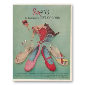 1954 Sun Steps Shoes Print Ad | Summers Pet Colors