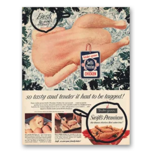 1954 Swift and Company Print Ad | Fresh The Year Round Chicken