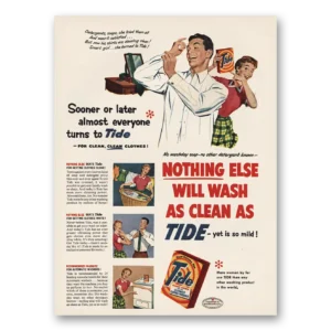 1954 Tide Detergent Print Ad | Nothing Else