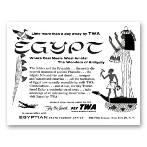 1954 TWA Airlines Print Ad | Day Away