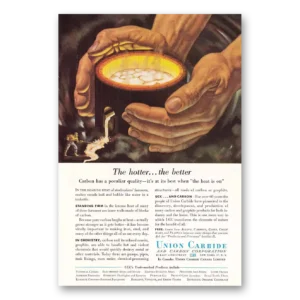 1954 Union Carbide Print Ad | Hotter Better