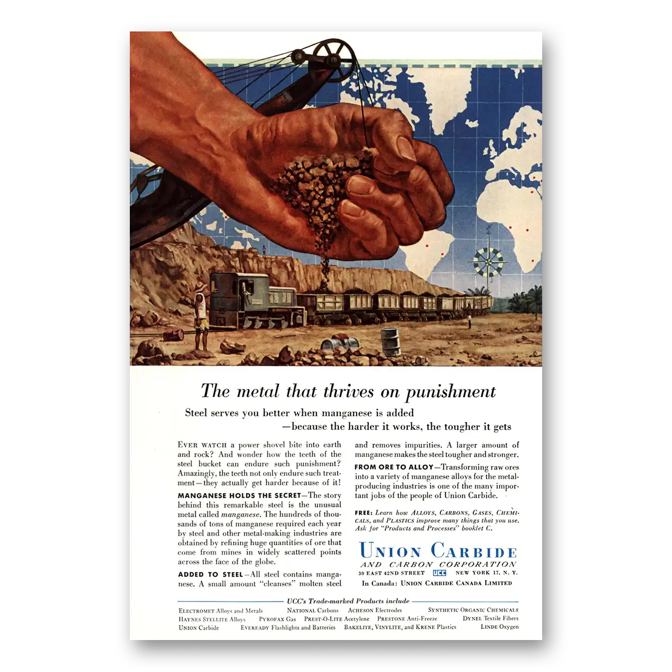 1954 Union Carbide Print Ad | Metal That Thrives