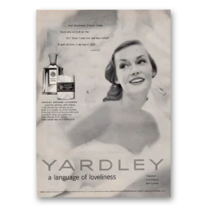 1954 English Lavender Print Ad | Her Loveliness