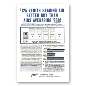 1954 Zenith Hearing Aid Print Ad | Better Buy
