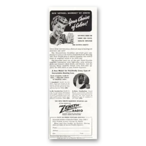 1954 Zenith Hearing Aid Print Ad | Apparel Harmony